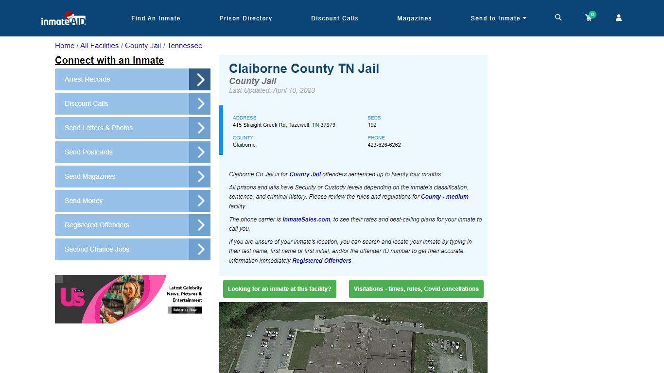 Claiborne County TN Jail - Inmate Locator - Tazewell, TN